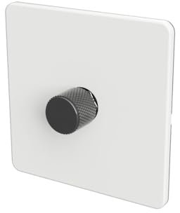 SAMOTECH UK WIFI Smart DIMMER No neutral wire required, compatible with Alexa, Google, Tuya, Smart Life - White/Grey 1-Gang