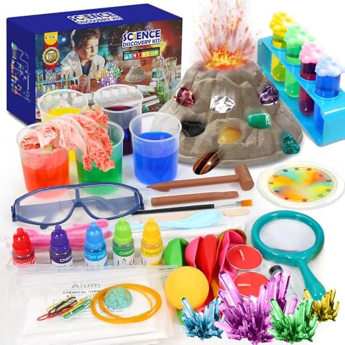 270+ Experimente Für Kinder Ab 4-10 Jahre, Chemiebaukasten Experimentierkasten Mit Kristalle Züchten, Ausgrabungsset, Vulkan Spielzeug, Geschenk Kinder Jungen Und Mädchen