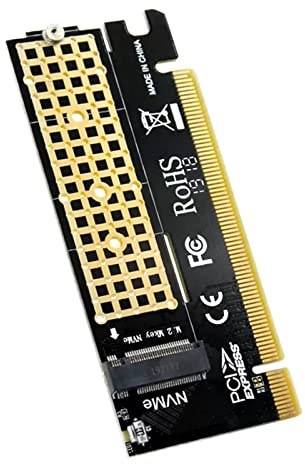 Aurgiarme PICE auf M.2 Adapter NVMe SSD PCIE M.2 Kartenadapter PCI-Express X16 unterstützt 2230 2242 2260 2280 Pcie auf M.2 Adapter