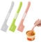 Pet Food Spoon Set - 3 PCS Silicone Long Handle Can Scoop for Cat and Dog Feeding (Green, Pink, Gray)