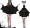 Déguisement Chauve Souris Femme,Costume d'Halloween chauve-souris avec collants en résille, masque pour les yeux en dentelle,Déguisement pour Adultes et accessoires pour Halloween,carnaval (L)