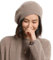 Ailaile Baskenmütze für Damen, 100 % Merinowolle, warm, gestrickt, übergroß, Beige, CAMEL, Einheitsgröße