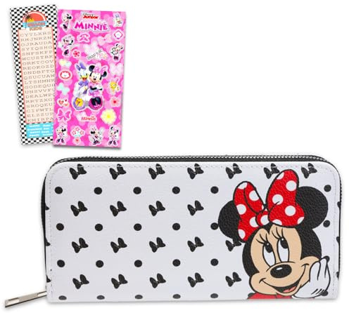 Minnie Mouse Geldbörse für Frauen Set - Bundle mit Minnie Wallet für Damen und mehr | Minnie Mouse Set für Mädchen, Teenager, Mehrfarbig, Minnie Mouse Wallet, Minnie Mouse Geldbörse, Minnie Mouse