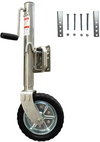 Schwenkbarer Anhänger Stützrad Tragfähigkeit 680 kg Stützrad 254x80mm Seitliche Wippe Automatik Hänger Stützrad Robustes und Verstellbares Stützrad mit Klemmhalter Montiersatz (Seitenwippe)