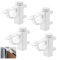 Support Tringle Rideaux Sans Percage, 4 pièces Support Ri-deau Sans Percage, Tringle Rideau Dressing, Accroche Rideau Sans Percage