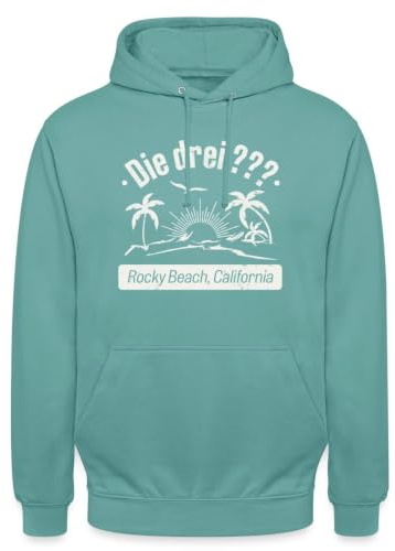 Die Drei Fragezeichen Rocky Beach Design Mit Palmen Unisex Hoodie