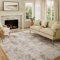 HUGEAR Tappeto Salotto Moderno Marrone Grigio Tappeti 150x210cm Lavabile in Lavatrice Antiscivolo Astratto Naturale Grande Carpet Cameretta Scendiletto Camera da Letto Ufficio Pelo Corto