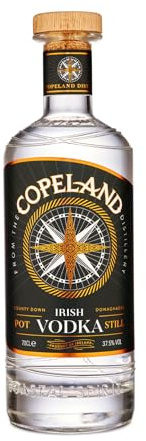 Copeland Pot Still Irish Vodka 70cl | 37.5% ABV | 8 Times Distilled Smooth Crisp Premium Spirit for Cocktails | Mixed Drinks and Home Bars