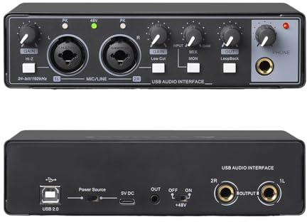 Soundkarte E-Gitarre Aufnahme For Live Broadcast Studio Singing Computer