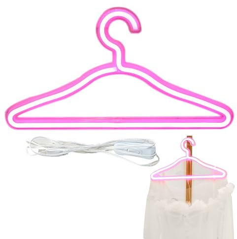 LED-Kleiderbügel – einzigartiges Neonschild-, beleuchteter Kleiderschrankhaken, stilvoller Lichtständer, USB-Raumakzent | Beleuchteter Neon-Haken mit verbesserter Atmosphäre für Hemden, Mäntel, m