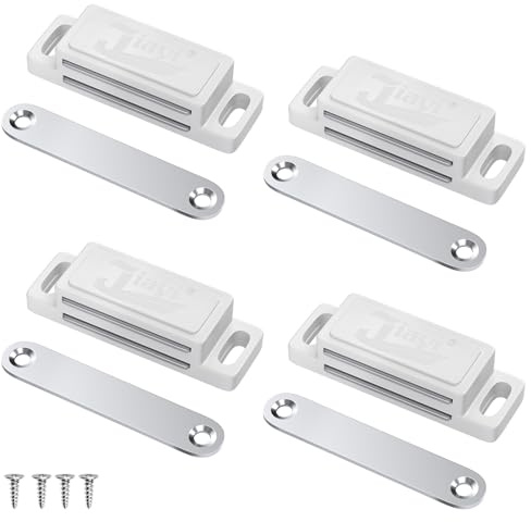 Türmagnet Magnetverschluss Schrank Jiayi 4 Stück Magnetschnäpper Stark Kunststoff Magnete für Schranktüren Selbstklebend Magnet Türschließer