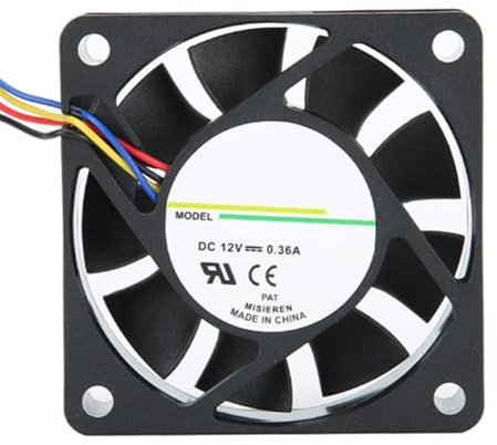 Omquot Ventilador disipador de calor para CPU de alta precisión, 5400 rpm, silencioso, para CPU de ordenador, 6 cm, 12 V, 0,36 A