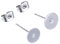 100 Pièces Boucles d'Oreilles Clous en Acier Inoxydable Boucle d'Oreille Flat Pad (2 Tailles) avec 100 Pièces Dos de Boucle d'Oreille pour la Fabrication des Boucles d'Oreilles, Total 200 Pièces
