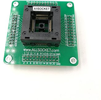 ALLSOCKET QFP80-0.5 QFP80 TQFP80 QFP80 to DIP80 Programming Adapter OTQ-80-0.5-02B 0.5mm Pitch 12x12mm IC Dimension Open-top Adapter Soldering Version(QFP80-0.5-ATP)