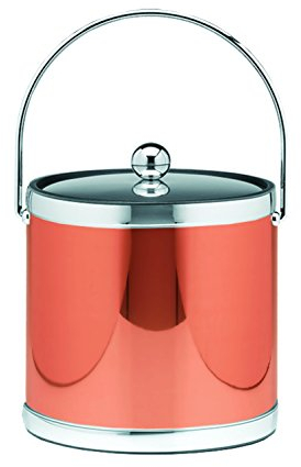 Kraftware 76268 Eiskübel aus Vinyl und Mylar, Kupfer und Chrom