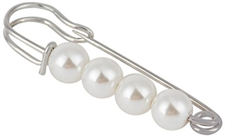 MagiDeal Élégant Broche Faux Pearl Sécurité Épingle pour Écharpe Manteau Robe