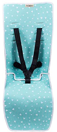 JYOKO KIDS Sitzauflage kompatibel mit Joolz und Baby Jogger City Mini, City mini GT2, City Mini Zip, City Mini Tour Y Joolz. Aus 100% Baumwolle (Mint Sparkles)