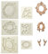 Juland 6 PCS Silicona Molde de Pastel de Fondant Estilo Barroco Retro del Marco de la Foto para Sugarcraft, Cupcake Topper, joyería, Arcilla polimérica, proyectos de artesanía - Gris