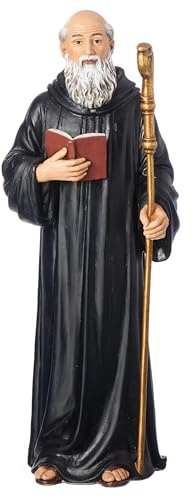 Roman Joseph's Studio Statue Heiliger Benedikt, 15,2 cm - Schwarz