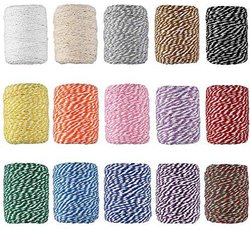 Bakers Ficelle d'emballage en coton pour étiquettes de pâtisserie, jardinage, bouchers, bricolage, emballage cadeau