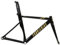 FabricBike AERO - Fixed Gear Fahrrad Rahmen, Single Speed Fixie Fahrrad Rahmen, Aluminium Rahmen und Carbon-Gabel, 5 Farben, 3 Größen, 2,145 kg (Größe M) (Glossy Black & Gold, S-49cm)