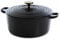 BK Cookware German Enamelled Iron, 24 cm/4.2 Litre Dutch Oven Casserole Dish with Lid, Gold Knob, Induction, Dishwasher & Oven Safe, Pitch Black