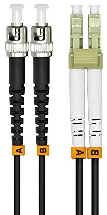 Jeirdus CDL Micro Câble de raccordement fibre optique multimode LC vers ST 10 G OM3 50/125 20 m