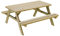 PLATAN ROOM Picknick Sitzgruppe aus Holz Tisch Bank Kiefernholz massiv 35 mm Bierbank stabil und robust (120 cm)