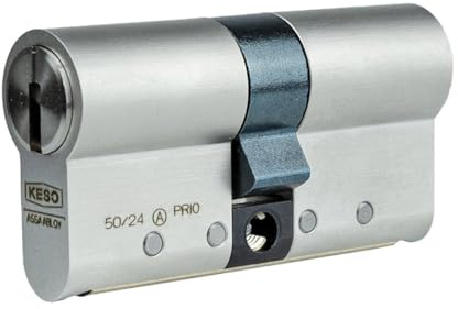 KESO 8000 Omega² 81.C16 Doppelzylinder 40/45 mm | Schließzylinder Profilzylinder | VdS A | Bohrschutz Kopierschutz Not- und Gefahrenfunktion/Priofunktion | Sicherungskarte + 5 Schlüssel