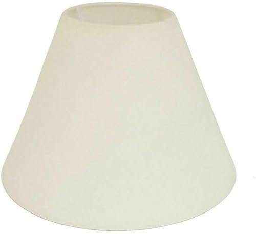 12 Cotton Textured Fabric Coolie Ceiling Light Shade & Table Lampshade (Cream)
