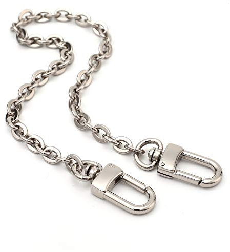 Xiazw Feine Geldbörse Kette Schulter Umhängeriemen Tasche Zubehör Charm Dekoration (Silber, 66 cm)