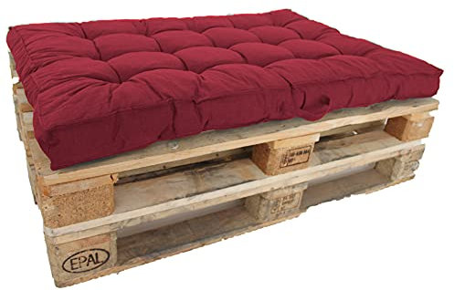 Ambientehome Coussin pour Palette - 120 x 80 cm - Rouge