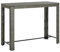 Tidyard Garten Bartisch Gartentisch Stehtisch Bistrotisch Tresentisch Holztisch Partytisch Balkontisch Terrassentisch Tisch Esstisch Grau 140,5x60,5x110,5cm Poly Rattan