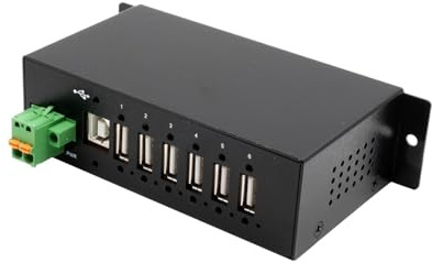 EXSYS EX-1596HMVS - Managed 6-Port USB 2.0 Metall HUB mit Überspannungsschutz