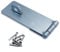 DOJA Barcelona | Portacandados | 100x1,5mm | Cerradura Candado Seguridad Puerta Exterior e Interior | Acero | Cierre Portacandado Verja para Puertas de Garaje, Trastero, Persianas, Ventana, Furgoneta