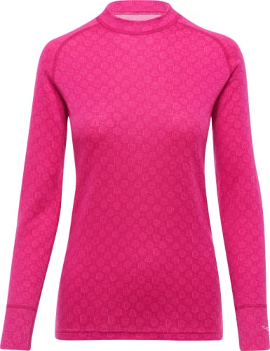 Thermowave Xtreme Merino Unterwäsche Damen - Thermounterwäsche Damen Shirt Langarm - Funktionsshirt Damen Optimaler Feuchtigkeitstransport 220 GSM Super Sanfte, Magenta/Rose, XS