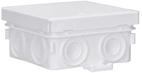 10 Stück Voxura Feuchtraum Aufputz-Verbindungsdose Abzweigdose Verteilerdose 75x75x37mm IP55 Abzweigkasten AP weiß