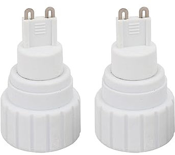 YOKIVE 2Stk G9 to GU10 Licht Steckdose Adapter Konverter Glühbirne Basis Erweiterung Halterung Erweitern Richtung Ändern Toll für Haus Büro (Weiß 2.3)