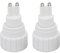YOKIVE 2 Pcs G9 to GU10 Light Socket Adapter Converter, Bulb Base Extension Holder Extend Change Direction, Great for Home Office (White, 2.3-Inch)