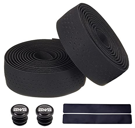 PLATTBK Bike Handlebar Tape Breathable Non-Slip Road Bike Bar Tapes Shock-Absorbent Bicycle Handlebar Tape,Black