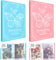 ZYNERY 2 Pack A3 Diamond Painting Storage Book, 60 Pages Art Portfolio Diamond Art Storage Large Art Folder - Suitable for 12x16 inch Diamond Painting (Pink + Blue)