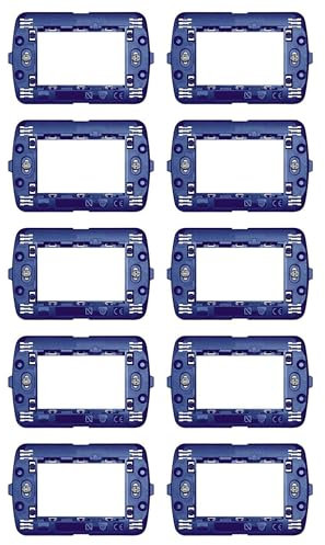 BRATEK - 10 supporti placche per interruttori bticino - Placchette interruttori luce e frutti elettrici - Supporti compatibili con placche bticino living