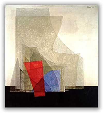 KYIMO Zerbrochenes Glas von Lyonel Feininger Berühmte Wandkunstdrucke Bilder druck auf Leinwand Leinwandbilder für Wohnzimmer 80 x 88 cm Rahmenlos