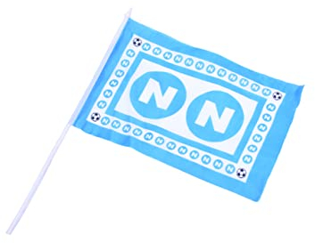 Neapel Flagge Mit Stange 31x50 cm Fußball Flagge Tifosi Blau Parthenopei Scudetto Champion (12)