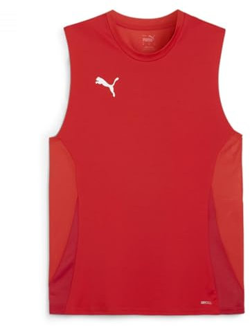 PUMA teamGOAL Sleeveless Jersey, Unisex-Erwachsene Fußballtrikot, PUMA Red-PUMA White-Fast Red,