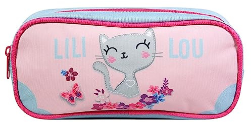 Bagtrotter Trousse Scolaire rectangulaire Lili Lou Rose