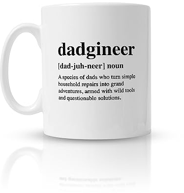 Pink Positive Father's Day gift, Dad Gift, Funny Father's Day Mug Dadgineer for DIY Engineer Dads