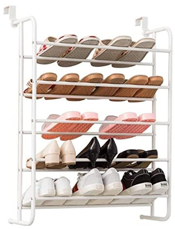 Zapatero Zapatero Almacenamiento de zapatos 5 niveles Puerta Zapatero Colgante de metal Zapatero Organizador de zapatos Acomoda 15 pares de zapatos Estante organizador Zapatero Organizador de zapatos