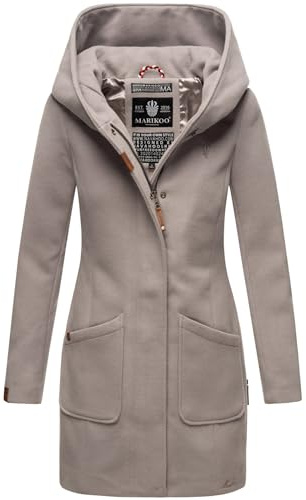 MARIKOO Damen Mantel Trenchcoat Wintermantel Übergangs Jacke Parka Lang B819