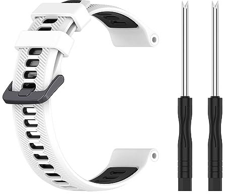 honecumi Pulsera compatible con Garmin Forerunner 965 pulsera para mujer y hombre, 22 mm, silicona suave, correa de repuesto deportiva clásica, ajustable, colorida correa de reloj de repuesto,